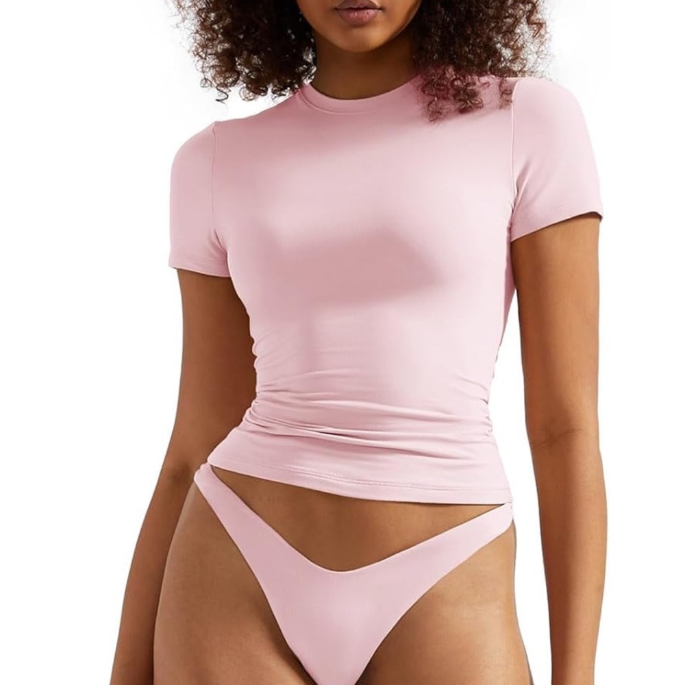 Pink women’s workout top size small